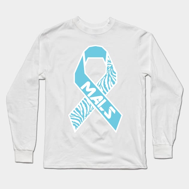 Median Arcuate Ligament Syndrome MALS Ribbon (Large & Tech) Long Sleeve T-Shirt by NationalMALSFoundation